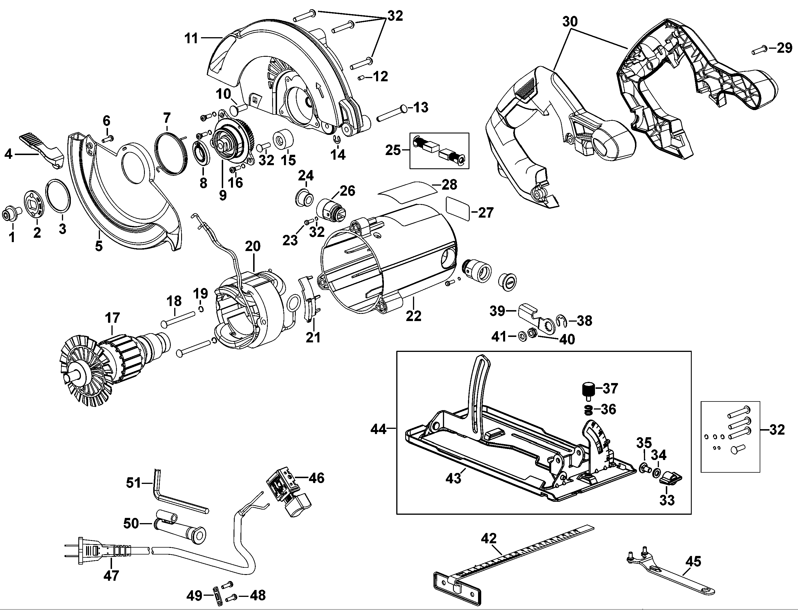 Page A Diagram and Parts List for STEL311-B3 1 Black and Decker Circular Saw